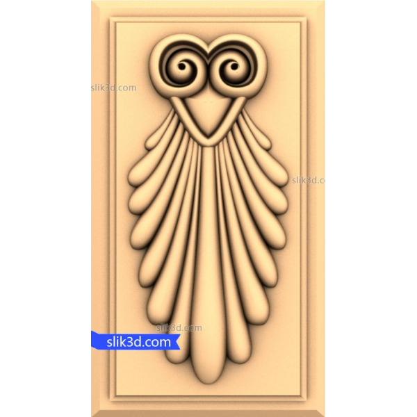 Owl Feather Relief - 3D STL Model for CNC Owl Feather Relief - 3D STL Model for CNC