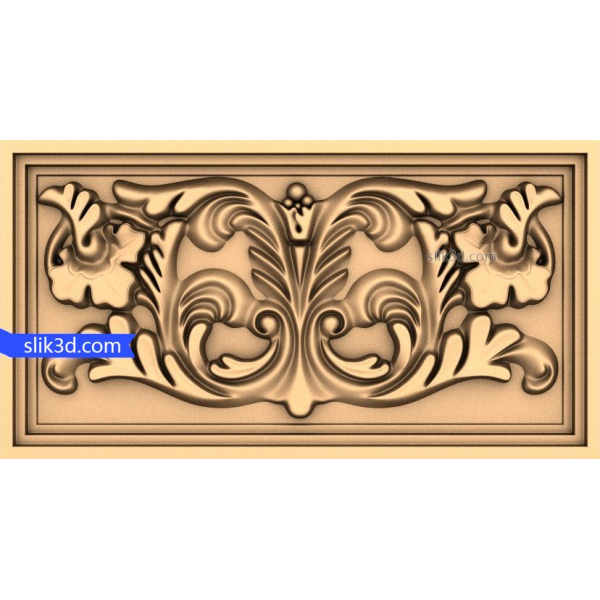 Baroque Elegance Panel 3D STL Model for CNC Baroque Elegance Panel 3D STL Model for CNC