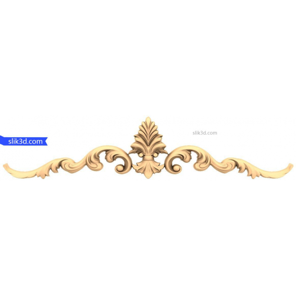 Baroque Elegance Decorative Panel 3D Model Baroque Elegance Decorative Panel 3D Model