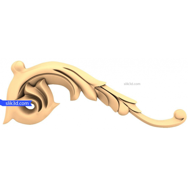 Art Nouveau Flourish 3D STL Model for CNC Art Nouveau Flourish 3D STL Model for CNC