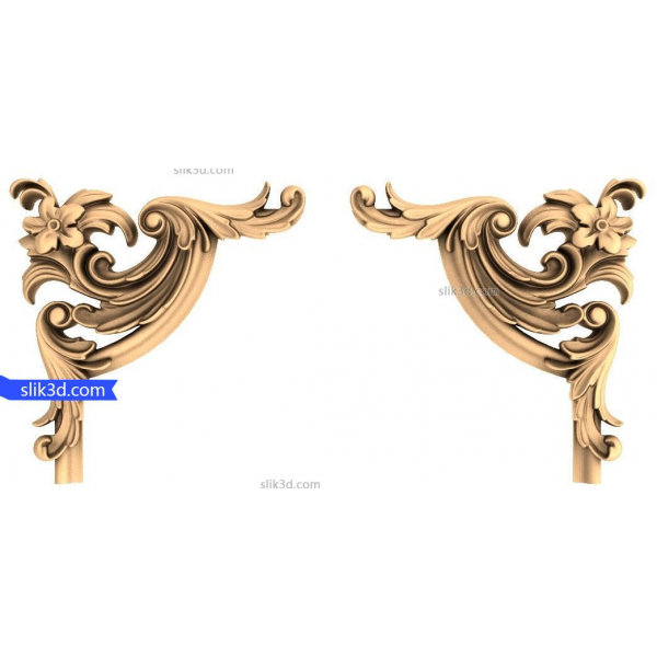 Florale Eleganz Eckornament für CNC Florale Eleganz Eckornament für CNC