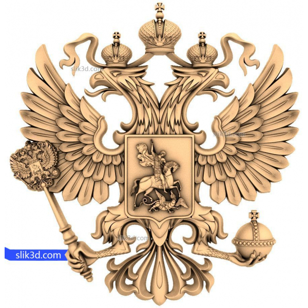 Imperial Crest of Russia 3D STL-model Imperial Crest of Russia 3D STL-model