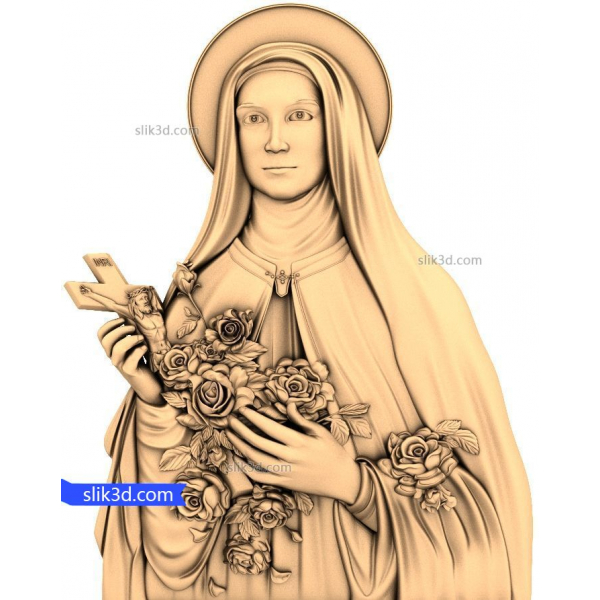Download the Madonna of Roses 3D STL Model for CNC