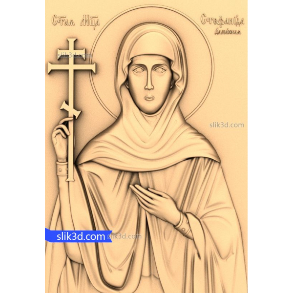 Relieve de la Divina Stepanida: modelo STL 3D para enrutamiento CNC