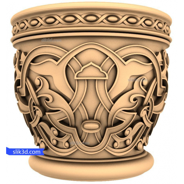 Majestätische Ziervase 3D-Modell für CNC Majestätische Ziervase 3D-Modell für CNC