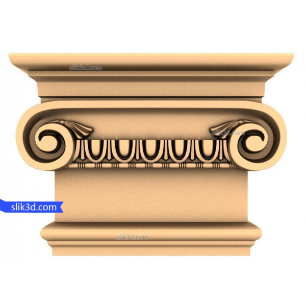 Model 3D Ionic Capital Vintage untuk CNC Model 3D Ionic Capital Vintage untuk CNC