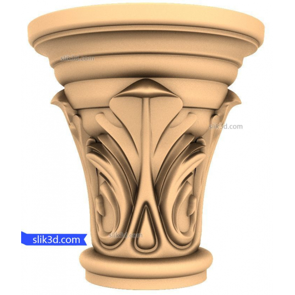 Majestátní 3D model Acanthus Capital pro CNC Majestátní 3D model Acanthus Capital pro CNC