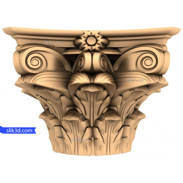 Majestic Corinthian Capital 3D STL-model til CNC Majestic Corinthian Capital 3D STL-model til CNC