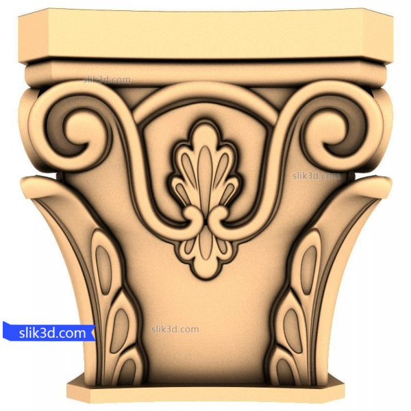 Zdobený Corinthian Capital 3D STL model pro CNC Zdobený Corinthian Capital 3D STL model pro CNC