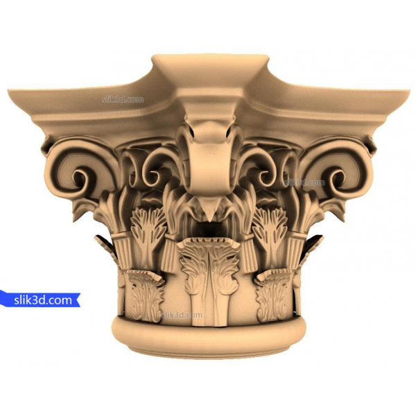 แบบจำลอง 3 มิติ STL ของ Majestic Corinthian Capital แบบจำลอง 3 มิติ STL ของ Majestic Corinthian Capital