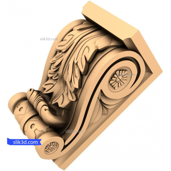 شاهوار برگ Corbel 3D STL مدل شاهوار برگ Corbel 3D STL مدل
