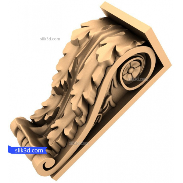 CNC এর জন্য Regal Acanthus Corbel STL মডেল CNC এর জন্য Regal Acanthus Corbel STL মডেল