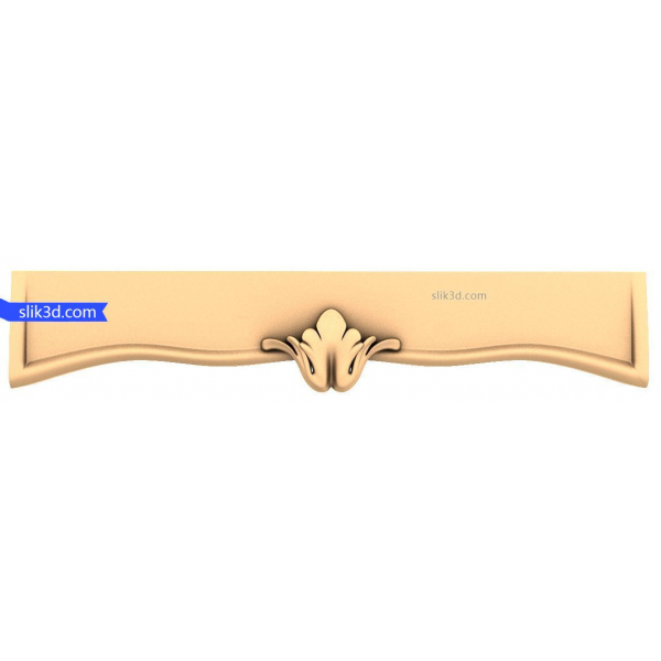 Zdobený Wave Pediment 3D STL model pro CNC Zdobený Wave Pediment 3D STL model pro CNC