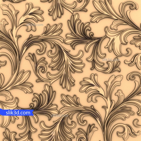 แผง Floral Elegance - โมเดล 3D STL สำหรับ CNC