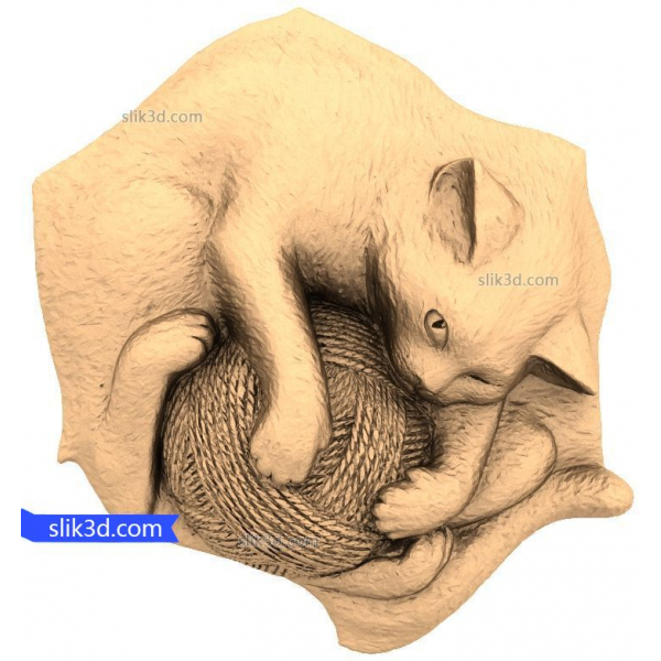 โมเดล 3D STL ช่วงเวลาเล่นสนุกของลูกแมว