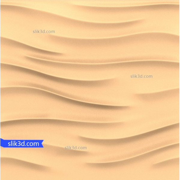 Serene Waves 3D Decorative Panel STL Model Serene Waves 3D Decorative Panel STL Model
