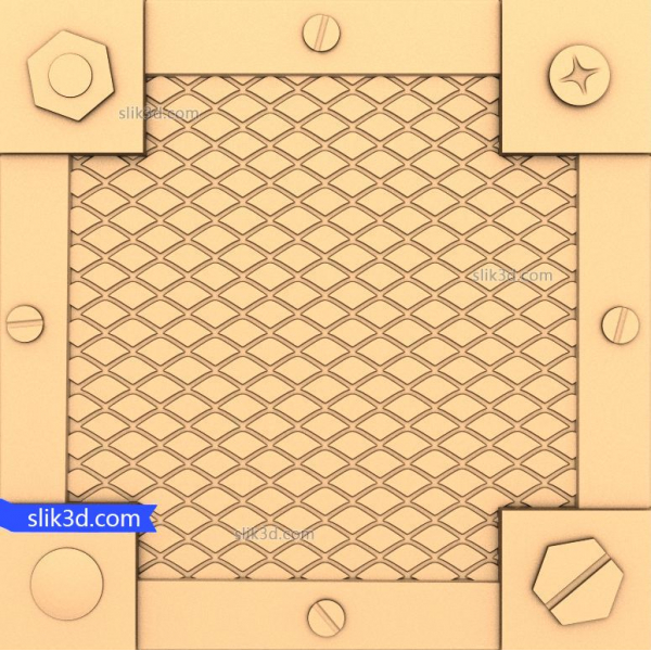 Industrial Mesh Panel 3D STL Model for CNC Industrial Mesh Panel 3D STL Model for CNC