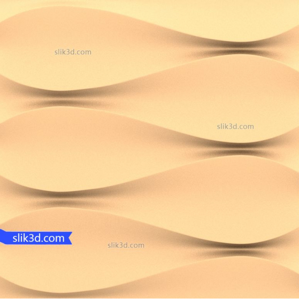 Ripple Harmony 3D Panel STL עבור CNC