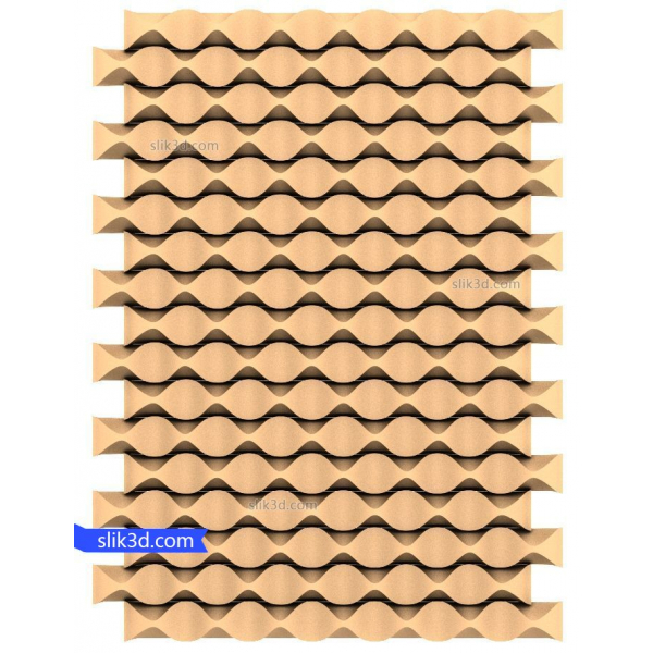 Wave Harmony 3D-Dekorplatte STL-Modell für CNC