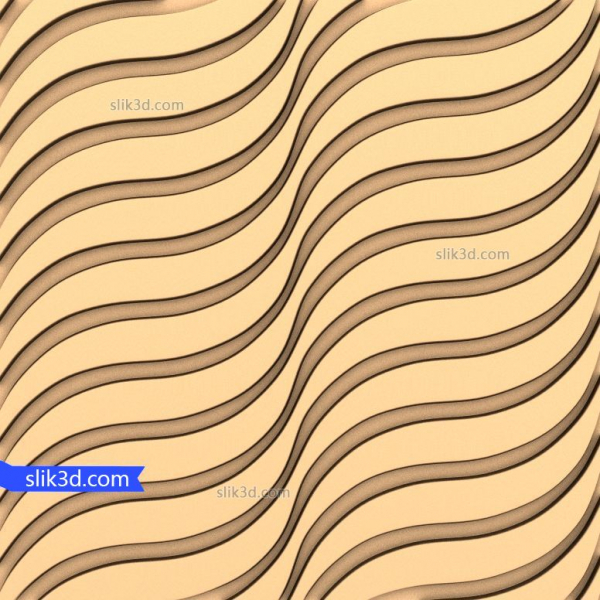 Wave Symphony 3D dekorativt panel til CNC-routere