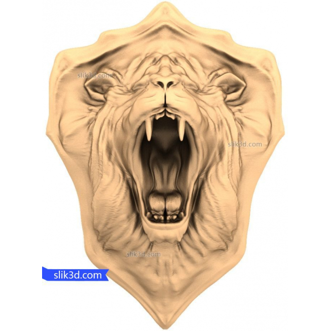 Το λιοντάρι με ανεπτυγμένη στόμα