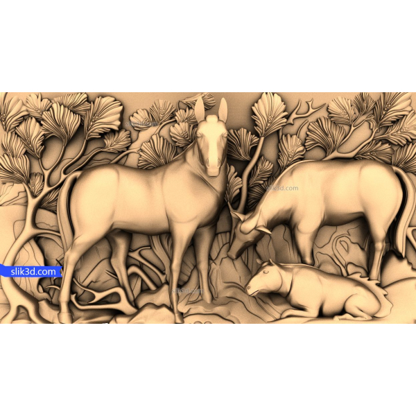 Tranquil Woodland Gathering 3D STL Model Tranquil Woodland Gathering 3D STL Model