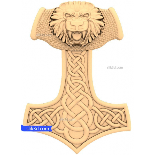 Majestic Lion's Thor Hammer 3D STL Model for CNC Majestic Lion's Thor Hammer 3D STL Model for CNC