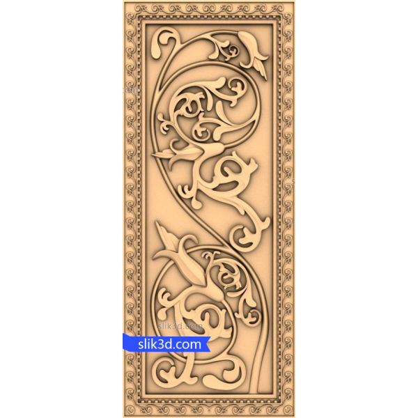 Floral Elegance 3D STL Model for CNC Floral Elegance 3D STL Model for CNC