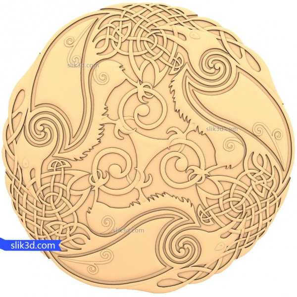 CNC 3D STL 凱爾特三一結浮雕