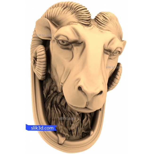Character "RAM's Head #2" | STL - 3D model for CNC