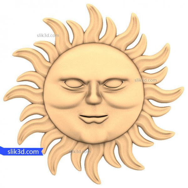 Strahlendes Sonnengesicht 3D-Reliefmodell für CNC Strahlendes Sonnengesicht 3D-Reliefmodell für CNC