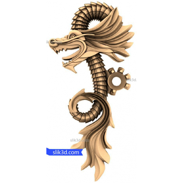 Dragon Spiralis 3D STL Model for CNC Dragon Spiralis 3D STL Model for CNC