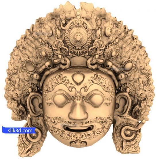 Character "Mask #3" | STL - 3D model for CNC