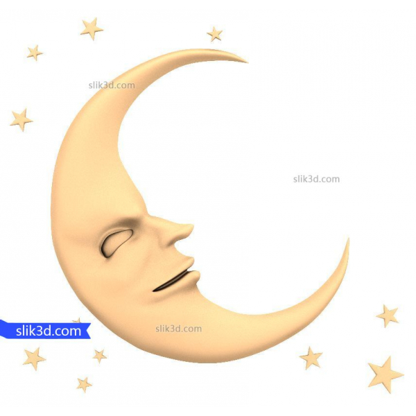 Dreamer's Crescent 3D STL Model for CNC and 3D Printing Dreamer's Crescent 3D STL Model for CNC and 3D Printing