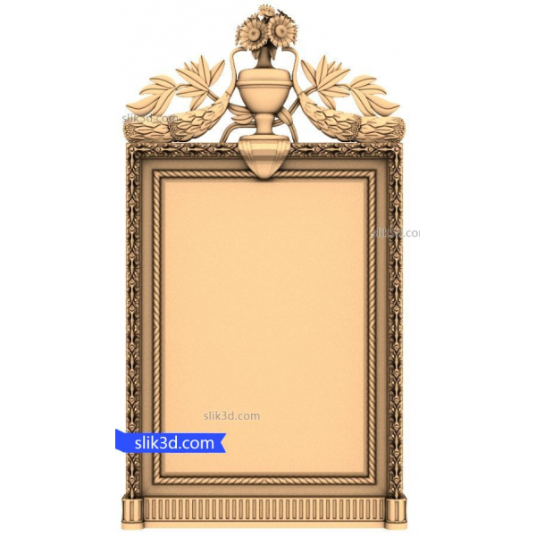 แบบจำลอง 3D STL ของ Regal Floral Frame สำหรับเครื่อง CNC