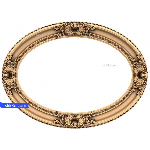 Ornate Elegance Oval Frame 3D STL Model Ornate Elegance Oval Frame 3D STL Model