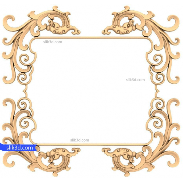 Bingkai Elysian Flourish 3D Model STL untuk CNC Bingkai Elysian Flourish 3D Model STL untuk CNC