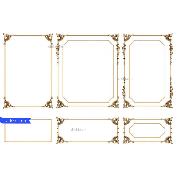 Elegante cornice vittoriana Set 3D STL Modelli per CNC Elegante cornice vittoriana Set 3D STL Modelli per CNC