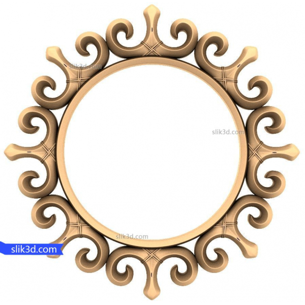 Ornate Circular Frame 3D STL Model for CNC Ornate Circular Frame 3D STL Model for CNC