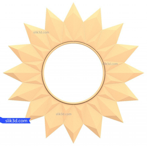 Telaio di girasole radiante modello 3D STL per CNC Telaio di girasole radiante modello 3D STL per CNC