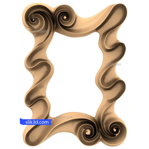 Decorative Frame 3D STL Model - The Swirling Elegance Decorative Frame 3D STL Model - The Swirling Elegance