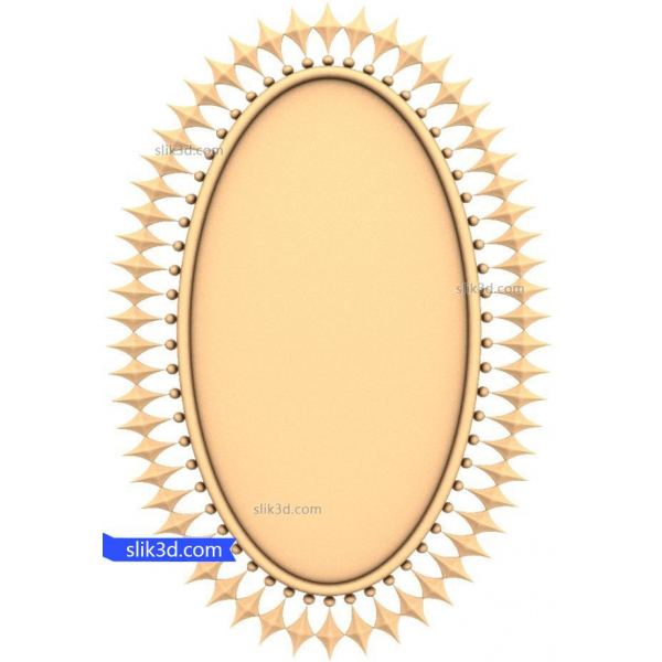 Cornice ovale radiante - Modello STL 3D per CNC Cornice ovale radiante - Modello STL 3D per CNC