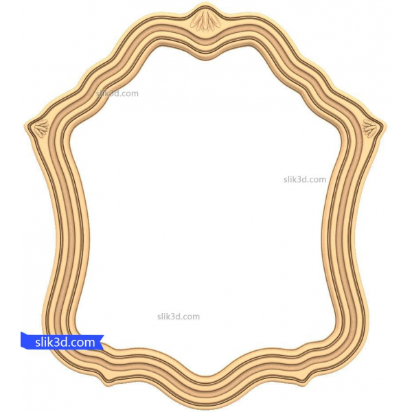Grazioso modello STL con cornice curva per un arredamento elegante della casa Grazioso modello STL con cornice curva per un arredamento elegante della casa