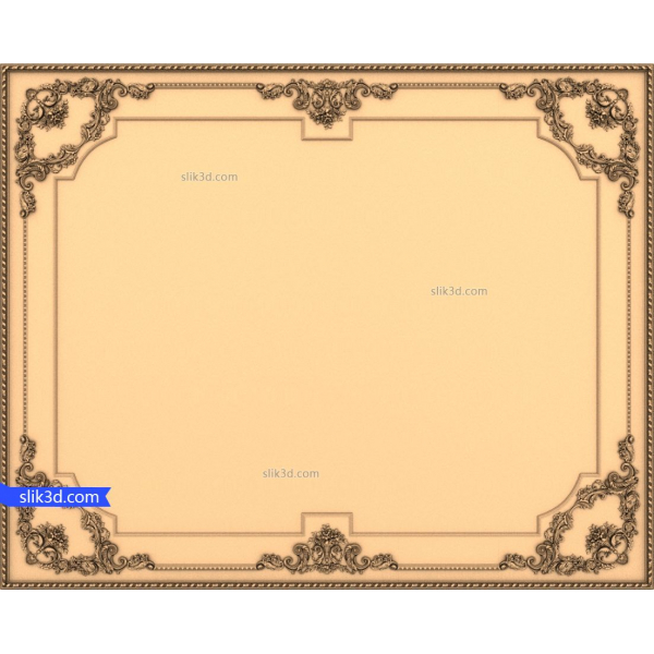 Baroque Elegance Frame 3D STL Model for CNC Baroque Elegance Frame 3D STL Model for CNC