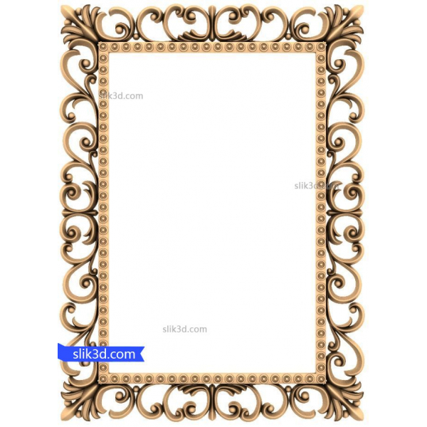 Barokní elegantní rám 3D STL model pro CNC Barokní elegantní rám 3D STL model pro CNC