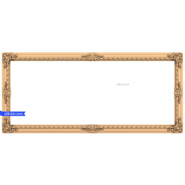 Elegantní 3D model barokního rámu pro CNC Elegantní 3D model barokního rámu pro CNC