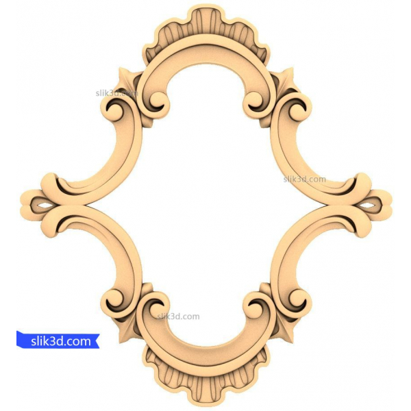 Elegant Baroque Frame 3D Model Elegant Baroque Frame 3D Model