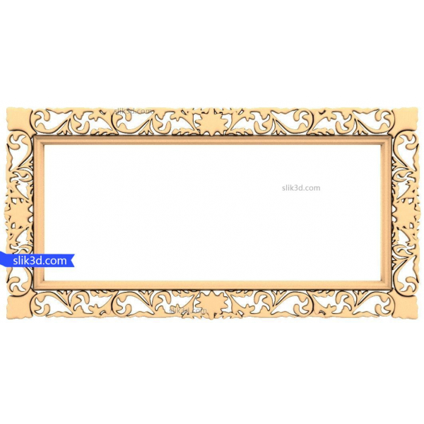 Baroque Elegance Frame 3D STL Model for CNC