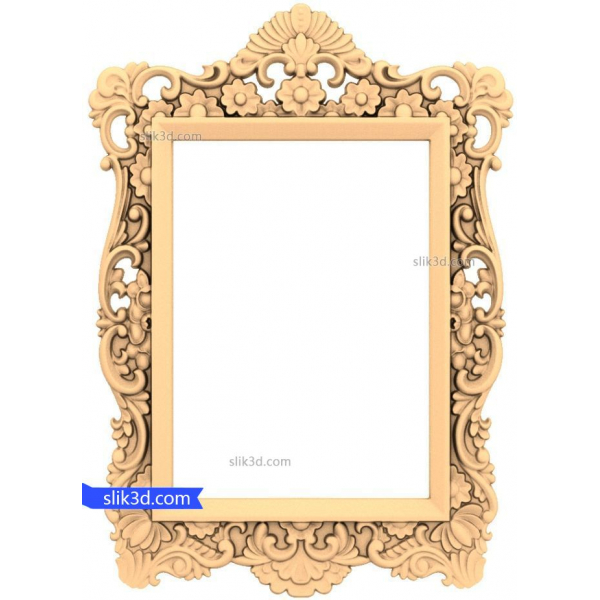 Rococo Elegance Frame 3D Model for CNC Routing Rococo Elegance Frame 3D Model for CNC Routing