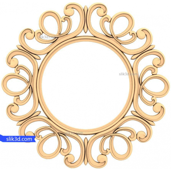 Cornice decorativa circolare Elegance Modello STL per CNC Cornice decorativa circolare Elegance Modello STL per CNC